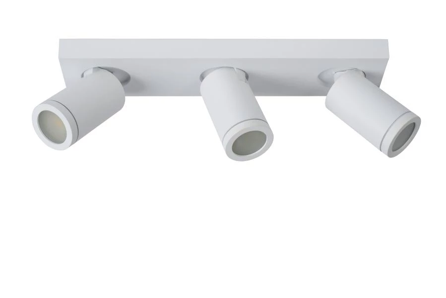 Lucide TAYLOR - Foco de techo Baño - LED Dim to warm - GU10 - 3x5W 2200K/3000K - IP44 - Blanco - UIT